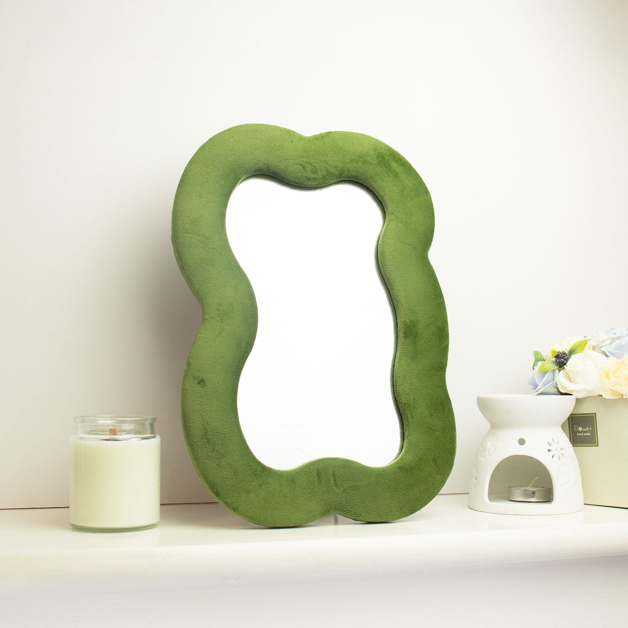 Moss Cloud Mirror - Soft Squiggly Mirror