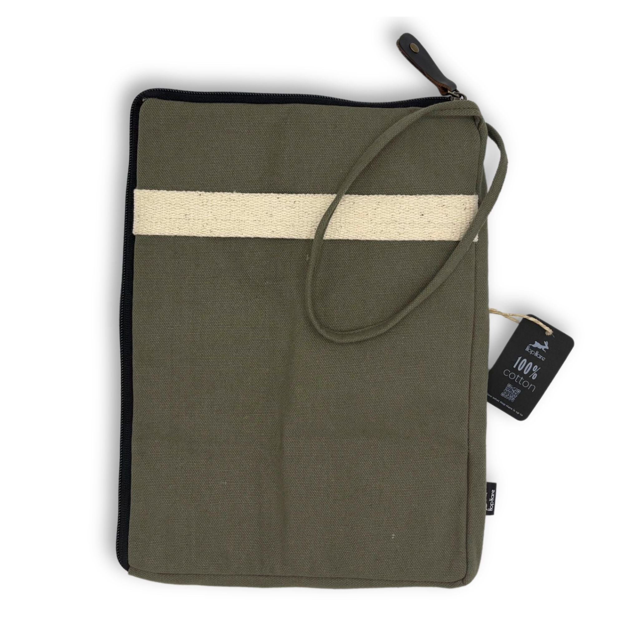 Canvas Travel Laptop Pouch - Olive
