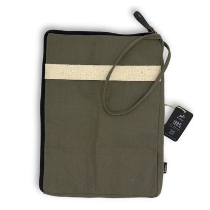 Canvas Travel Tablet Pouch - Olive