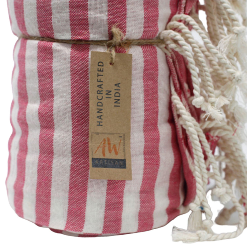 Cotton Pareo, Hammam Towel / Throw - Hot Pink