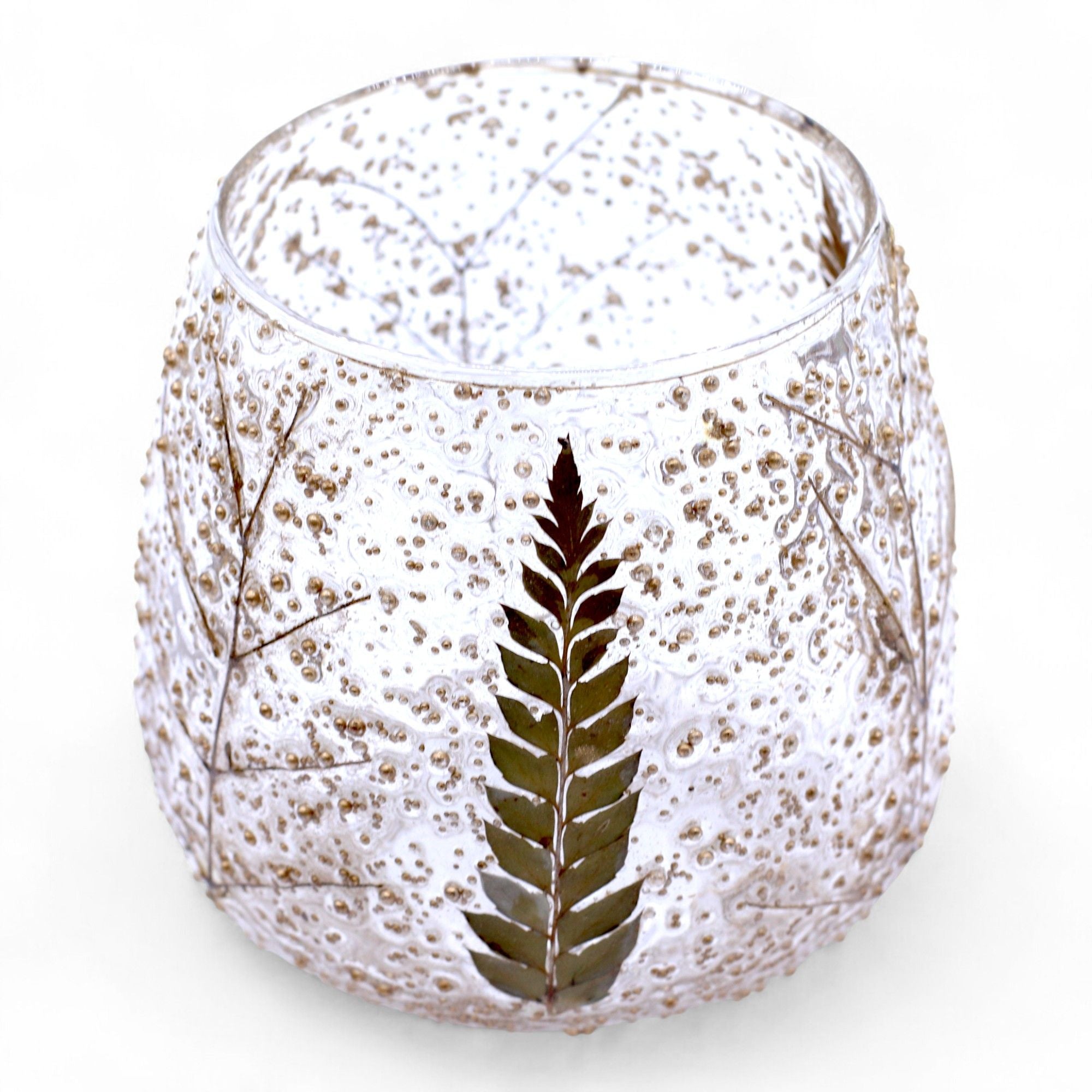 Woodland Floral Glass Candle Holder