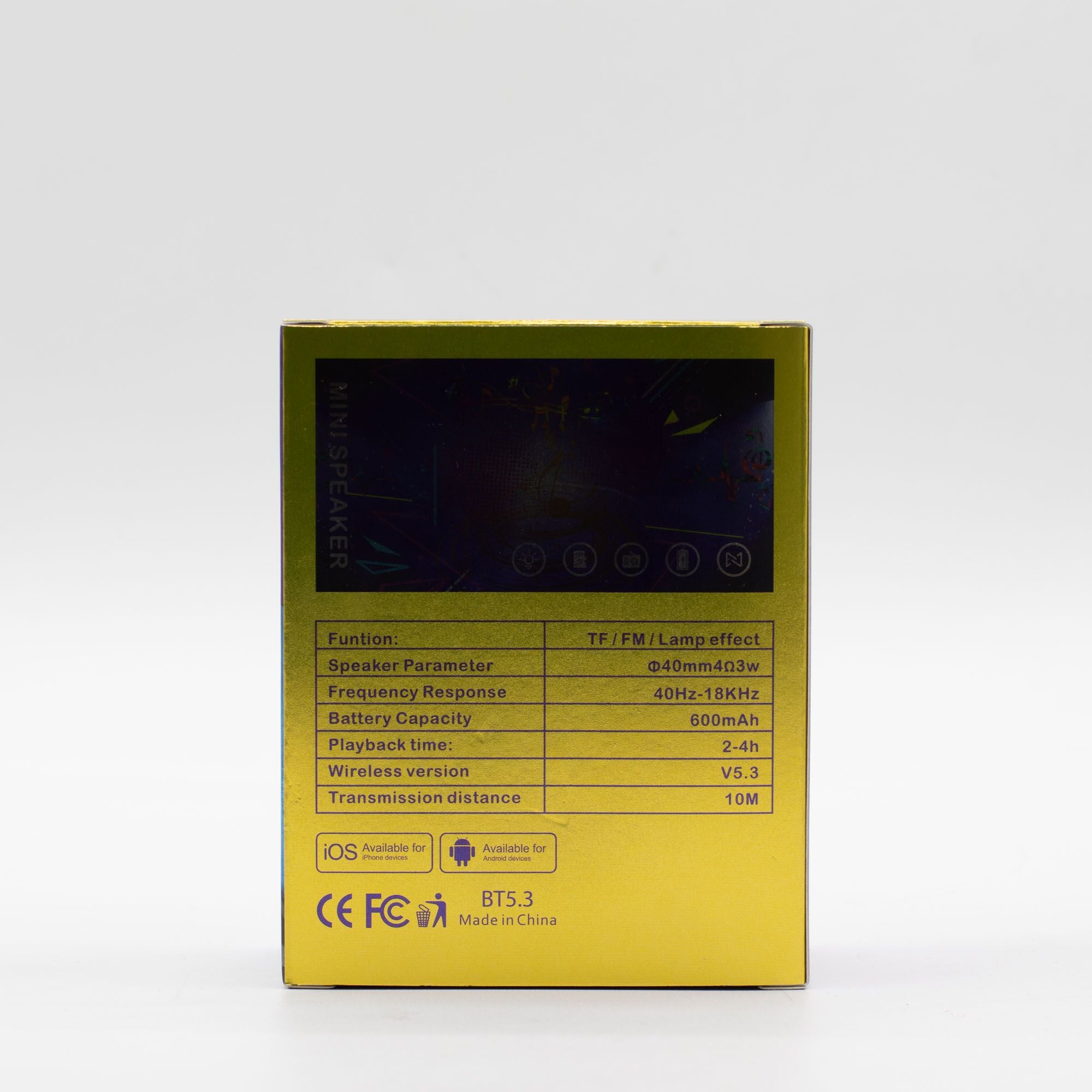 Silver Mandela Lighting Effect Mini Speaker