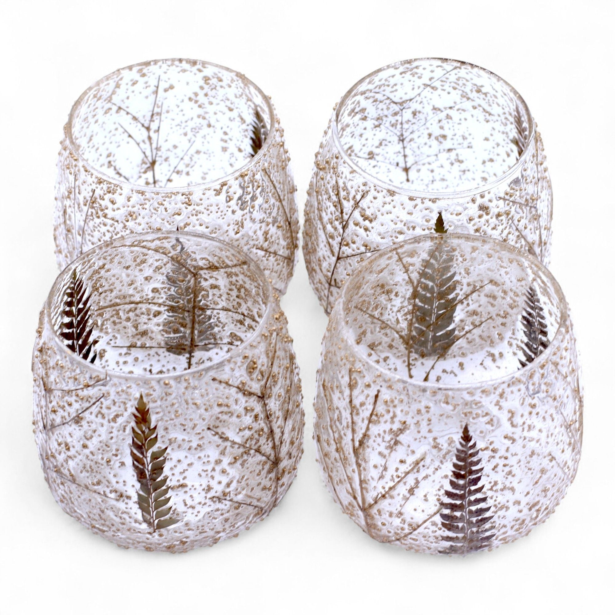 Woodland Floral Glass Candle Holder