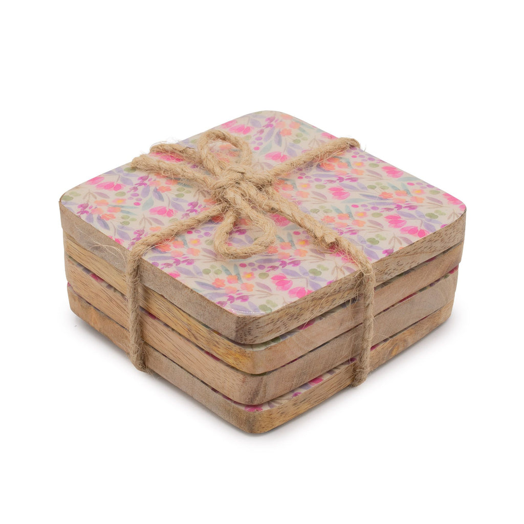 Summer Meadow - Set of 4 Square Coasters