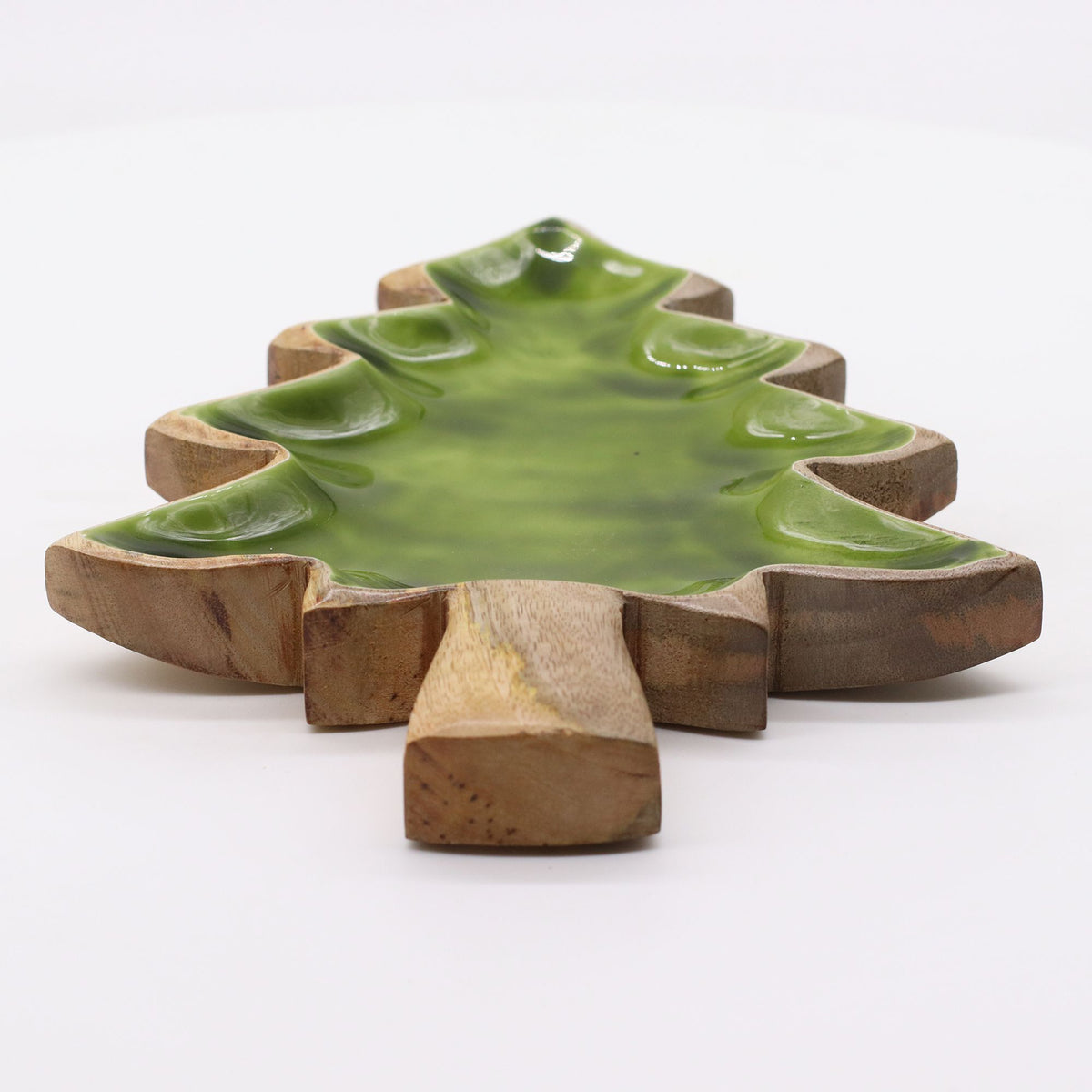 Fir Tree Wood and Enamel Dish
