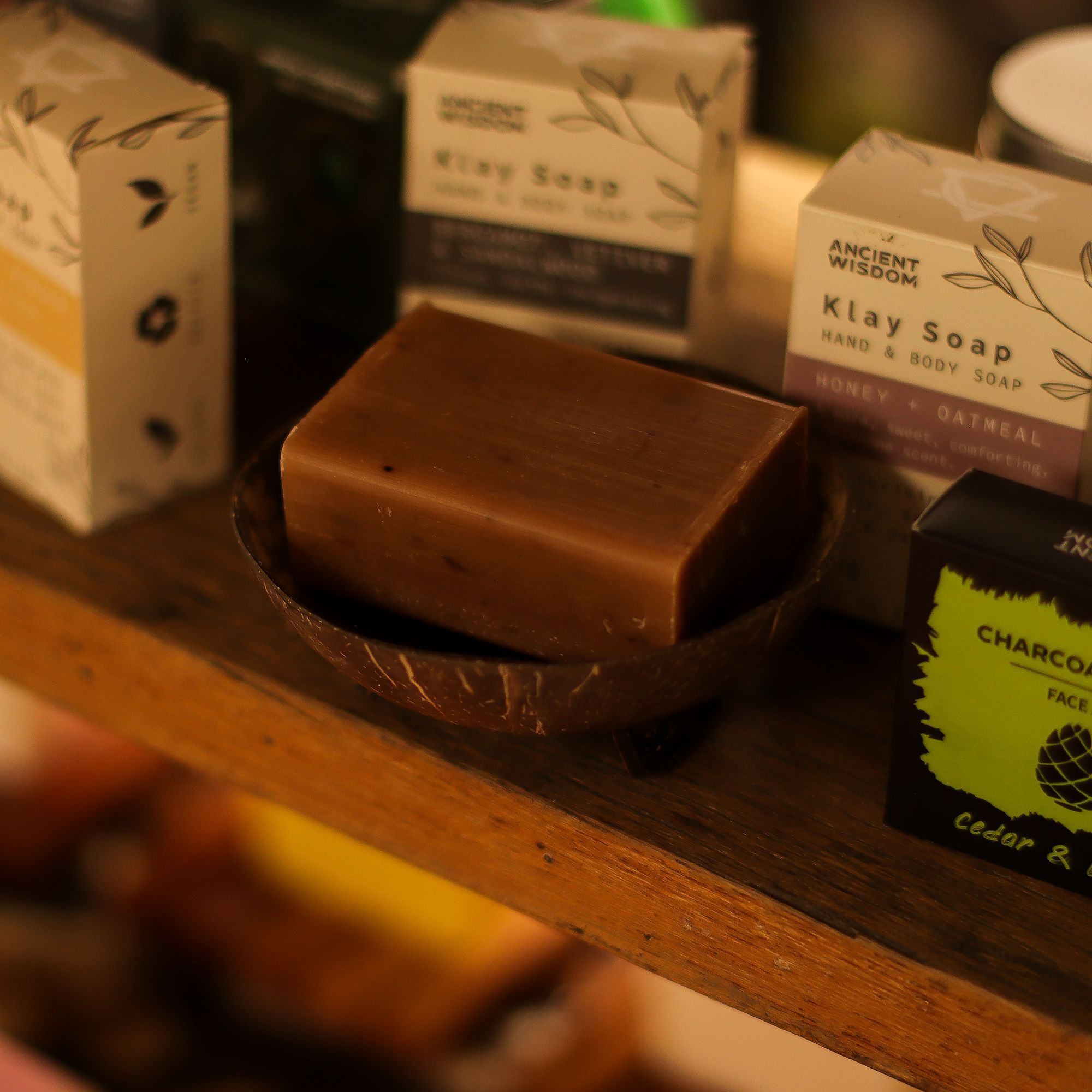 Natural Coconut Soap Dish - Round
