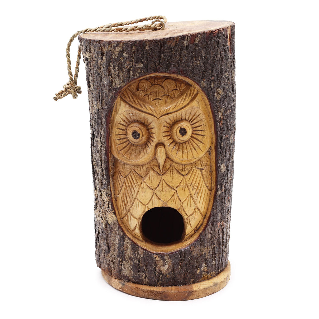 Wise Owl Woodland Bird House