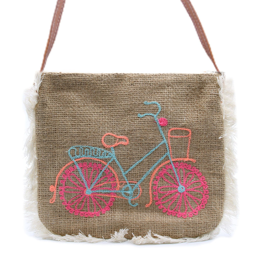 The Breezy Rider: Handmade Jute Satchel