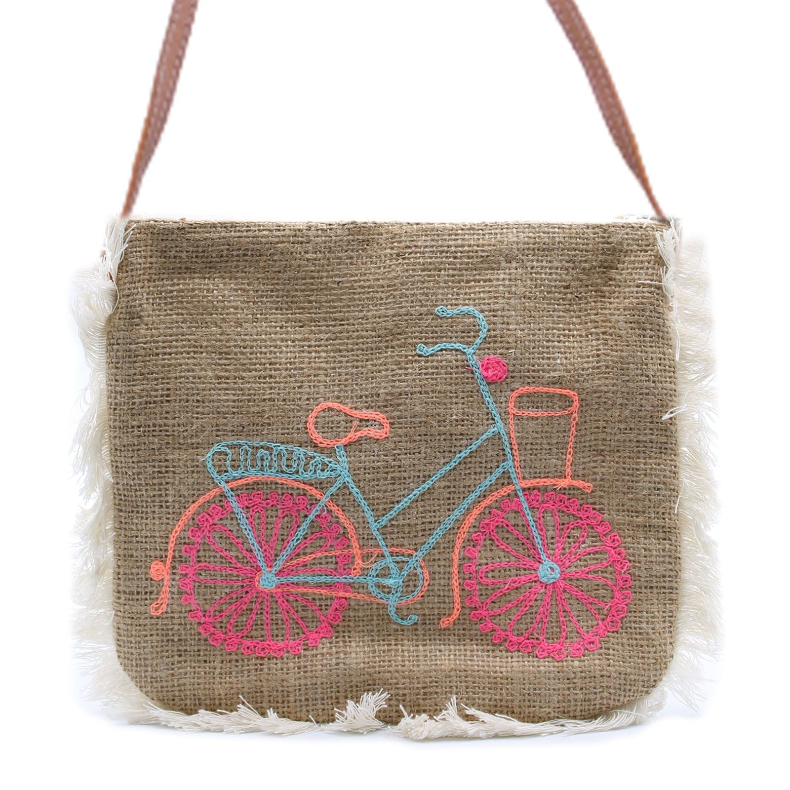 The Breezy Rider: Handmade Jute Satchel