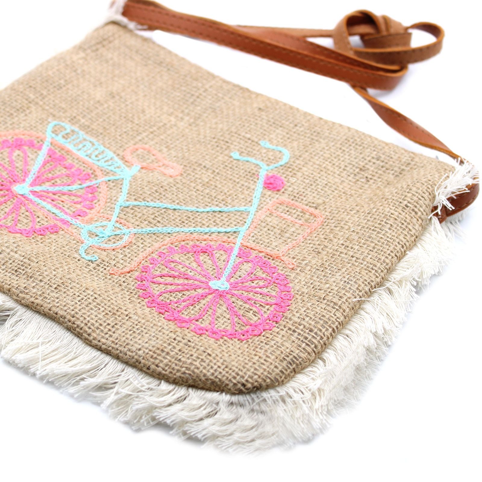 The Breezy Rider: Handmade Jute Satchel