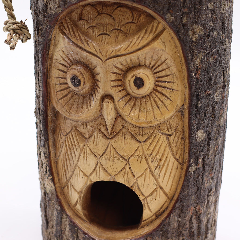 Wise Owl Woodland Bird House