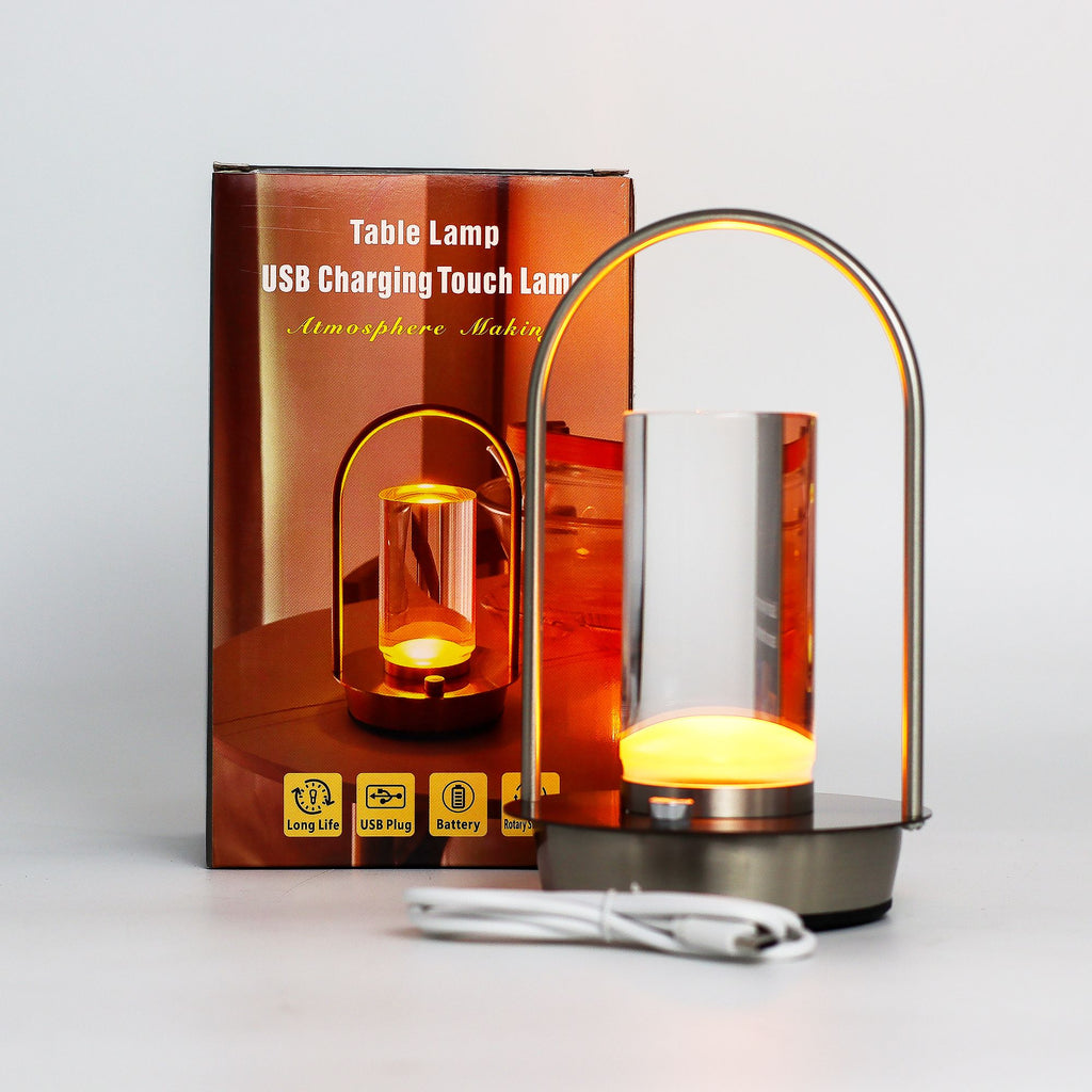 Crystal Lantern Wireless Touch Lamp -  USB (C) - Rechargeable (2000 Watt)