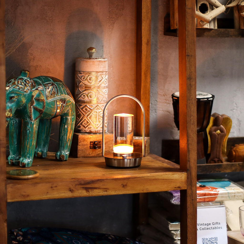 Crystal Lantern Wireless Touch Lamp -  USB (C) - Rechargeable (2000 Watt)