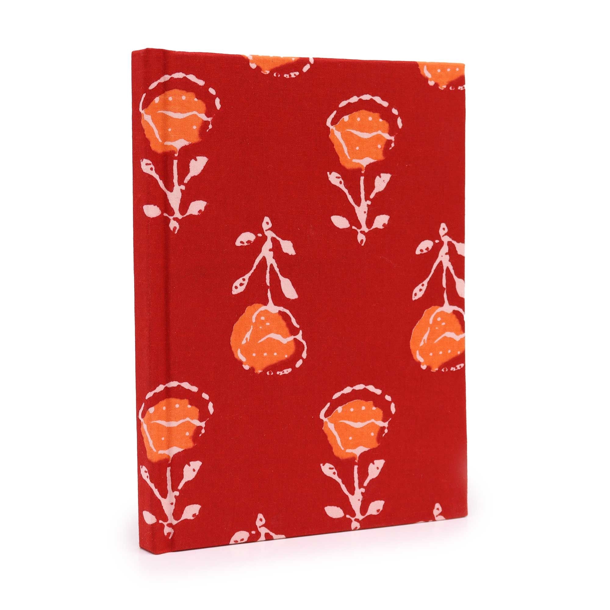 Rose Print Cotton Bound Notebooks A5