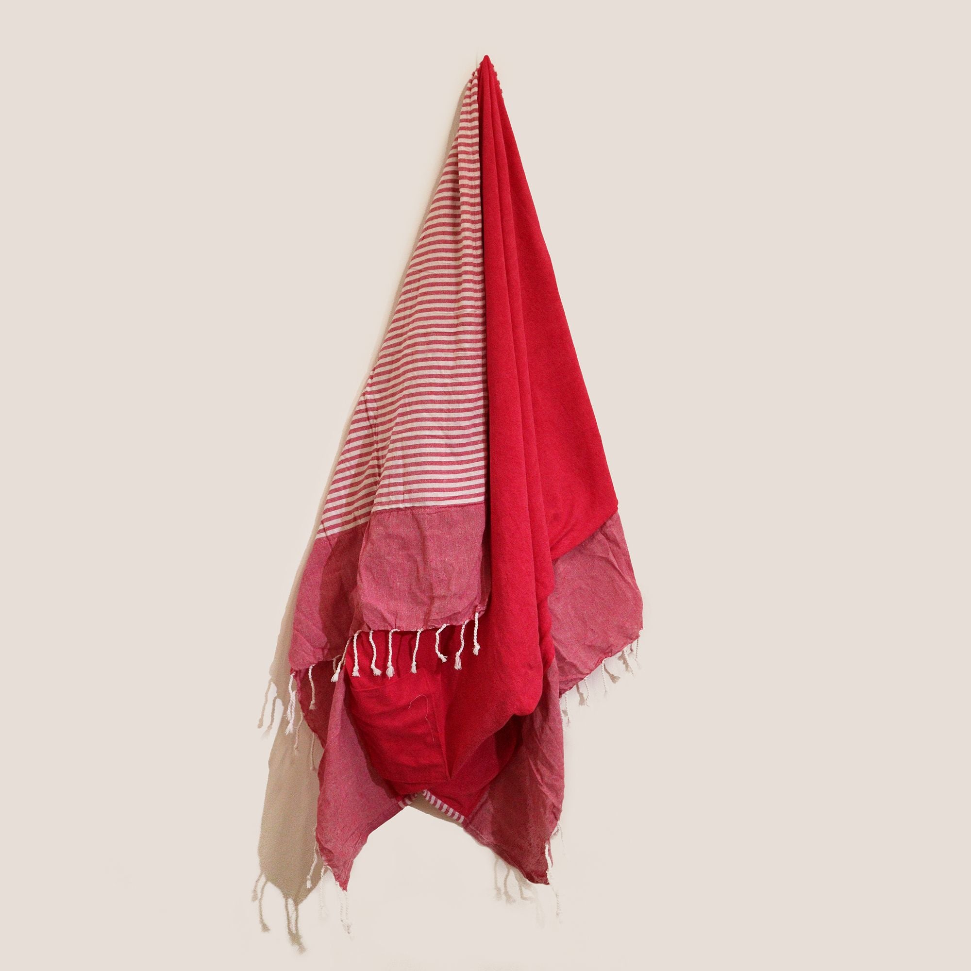 Cotton Pareo, Hammam Towel / Throw - Hot Pink