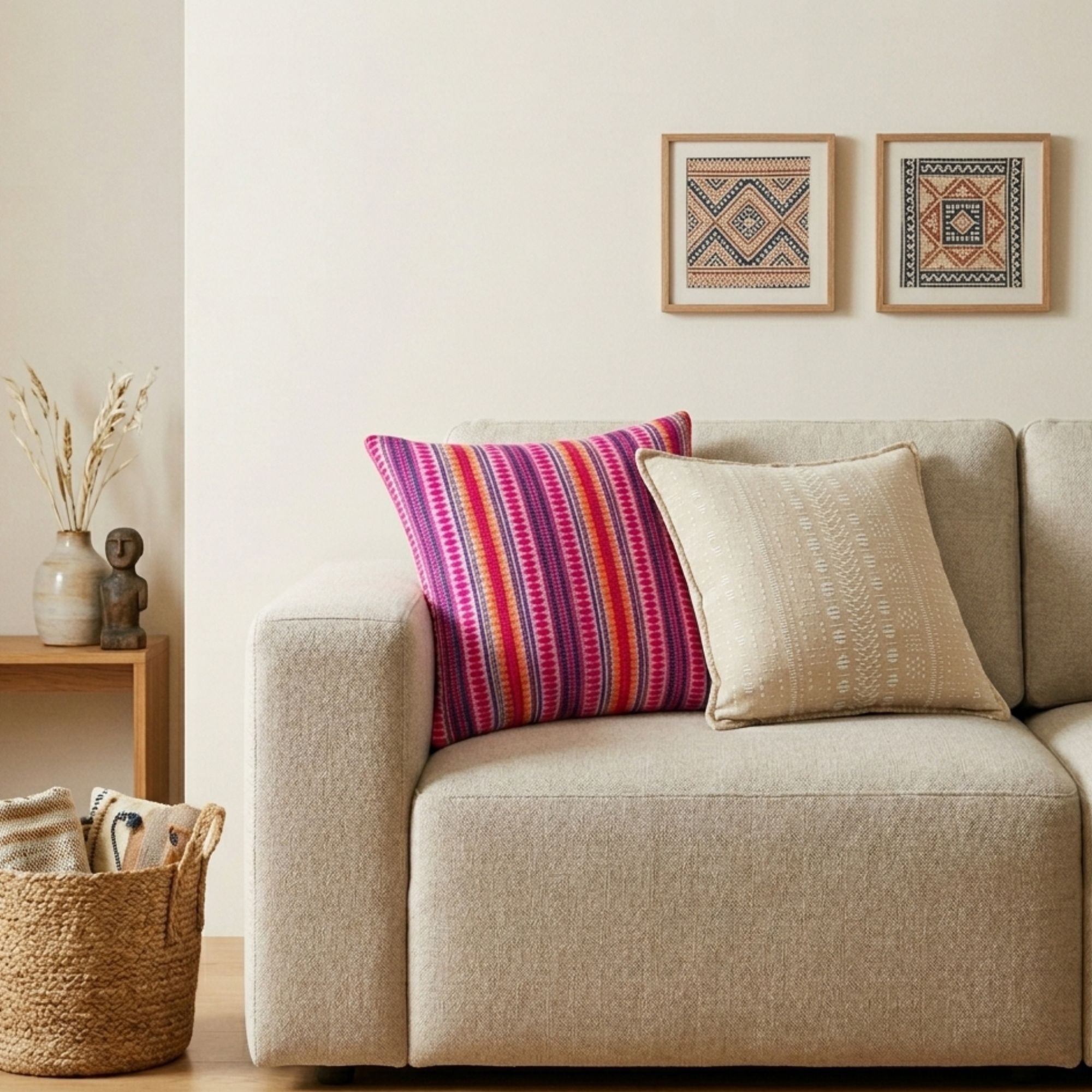 Classic Cushion Cover - Neon Stripes