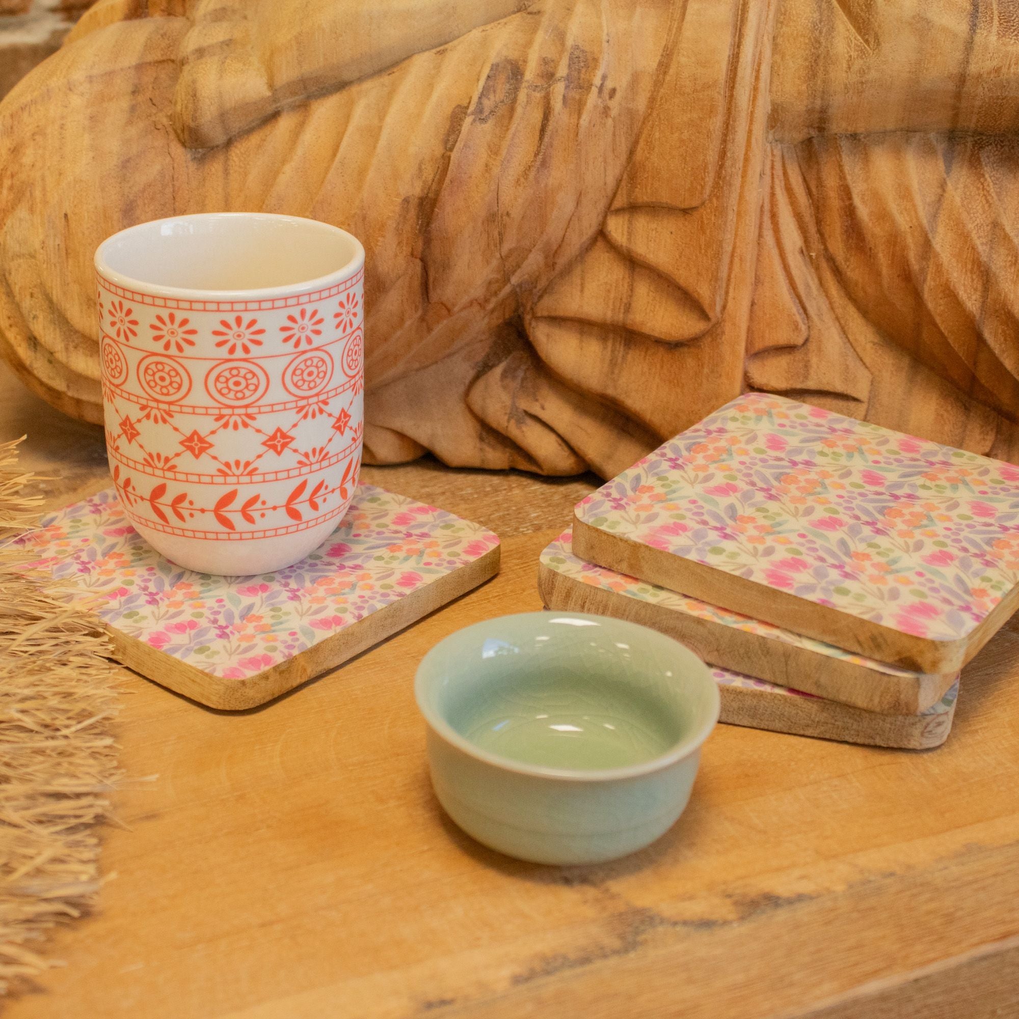 Summer Meadow - Set of 4 Square Coasters
