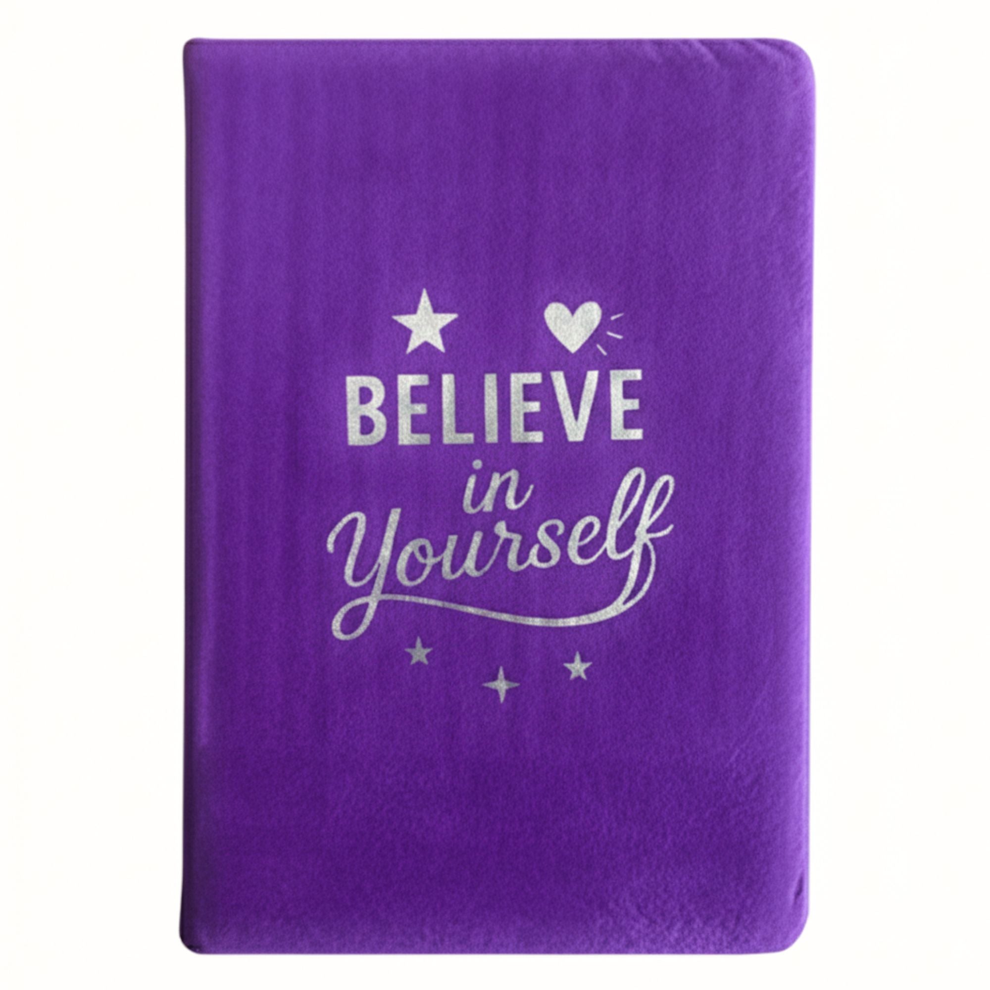 Believe in Yourself - Lavender Velvet Notebook
