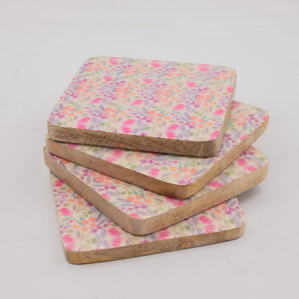 Summer Meadow - Set of 4 Square Coasters