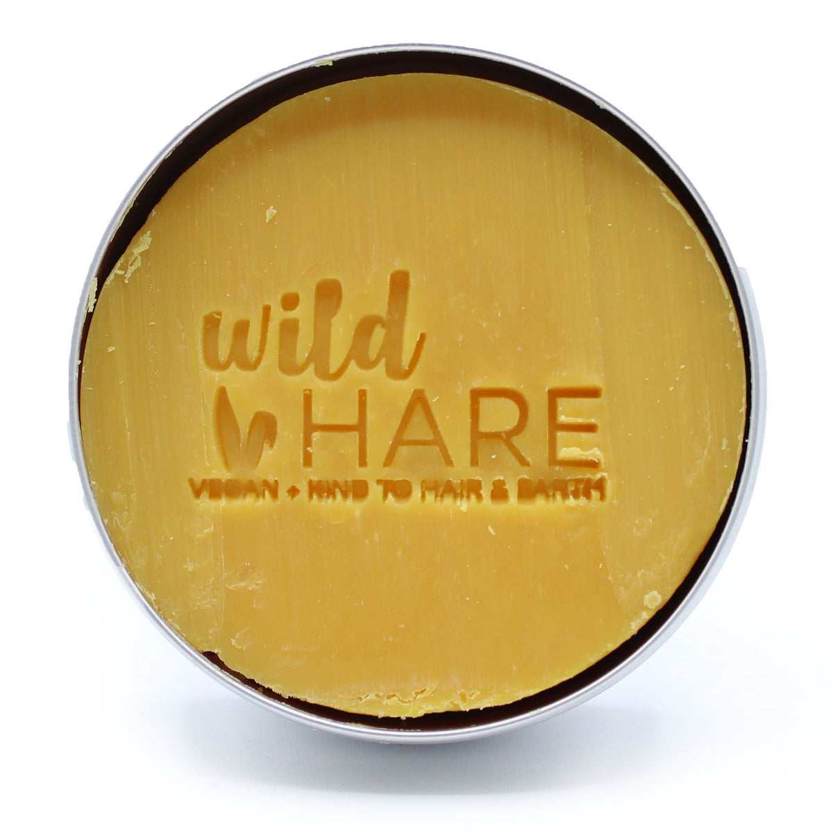 Papaya Solid Shampoo Bar with 'wild HARE' branding on a white background