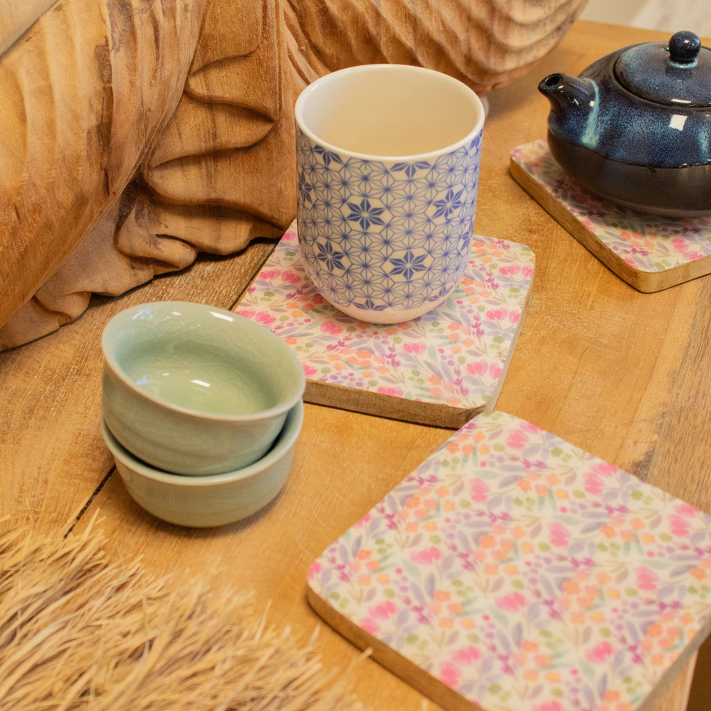 Summer Meadow - Set of 4 Square Coasters