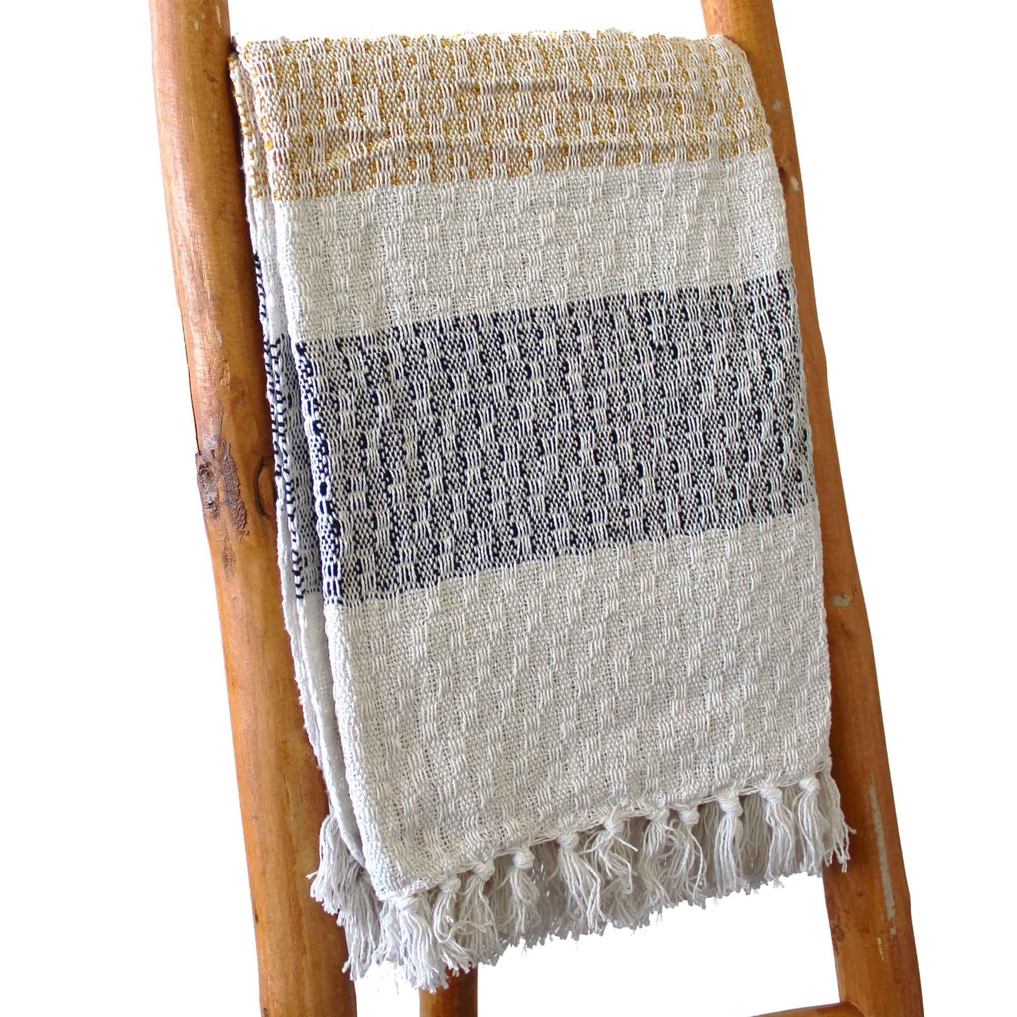 Driftwoven: Tasseled Cotton Throw