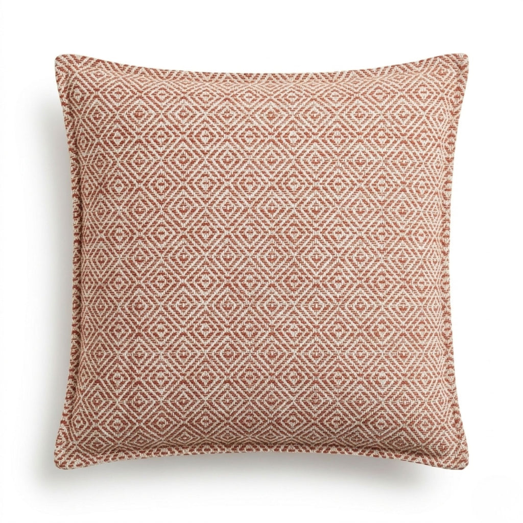 Classic Cushion Cover - Burgundy Squares