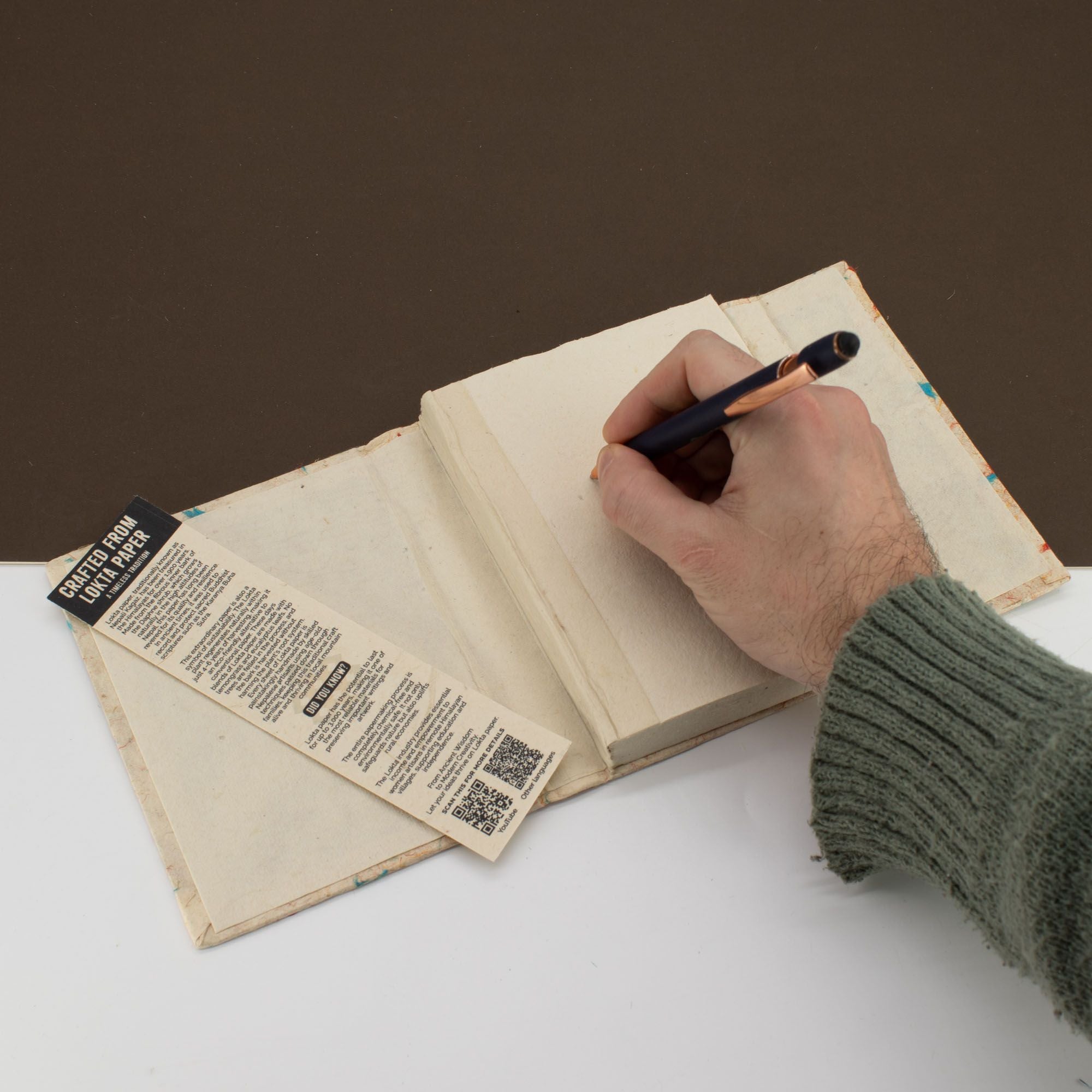 Lokta Mixed Colour Cotton Notebook – Pocket Sized