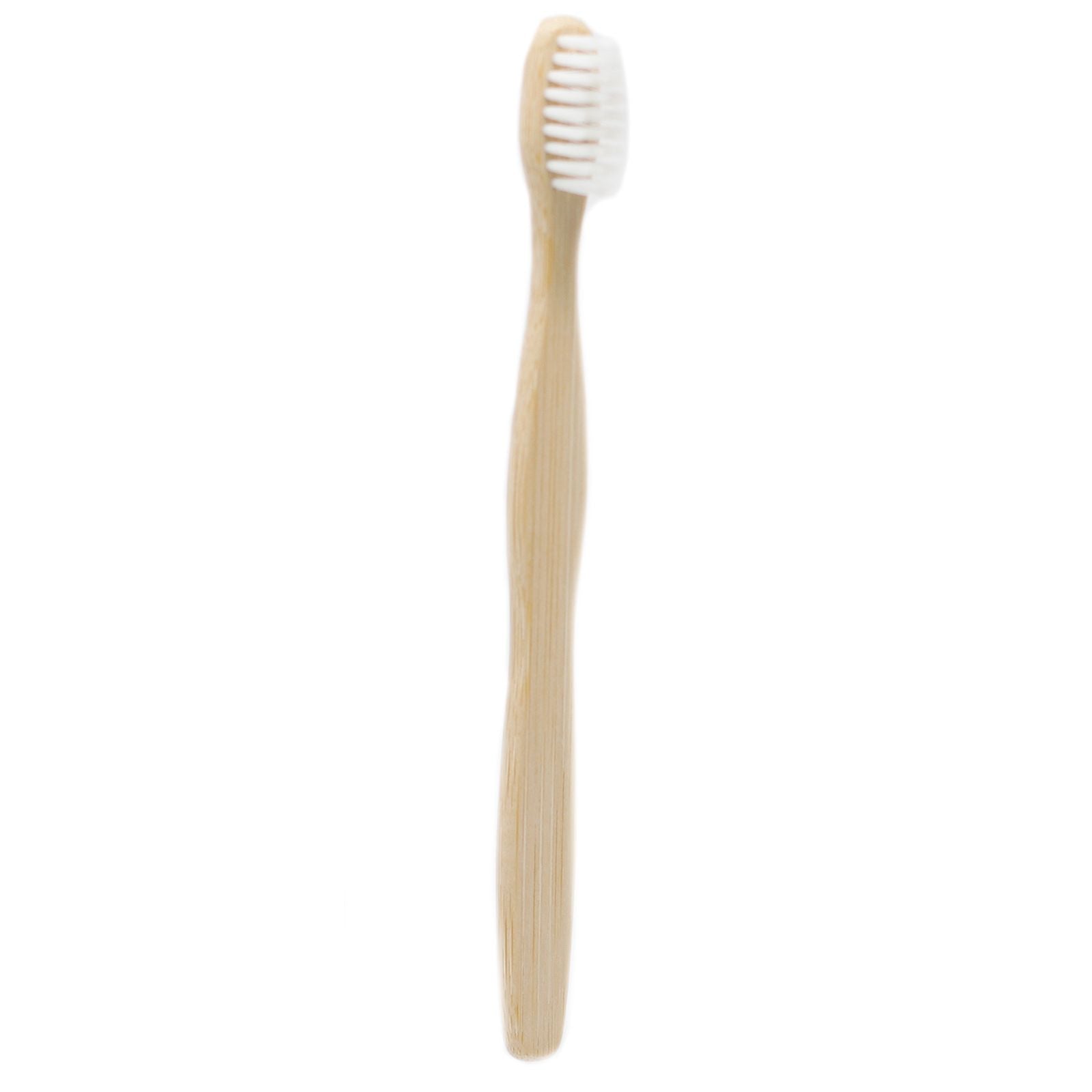 Sustainable Bamboo Toothbrushes - White - Family Pack of 4 - Med Soft