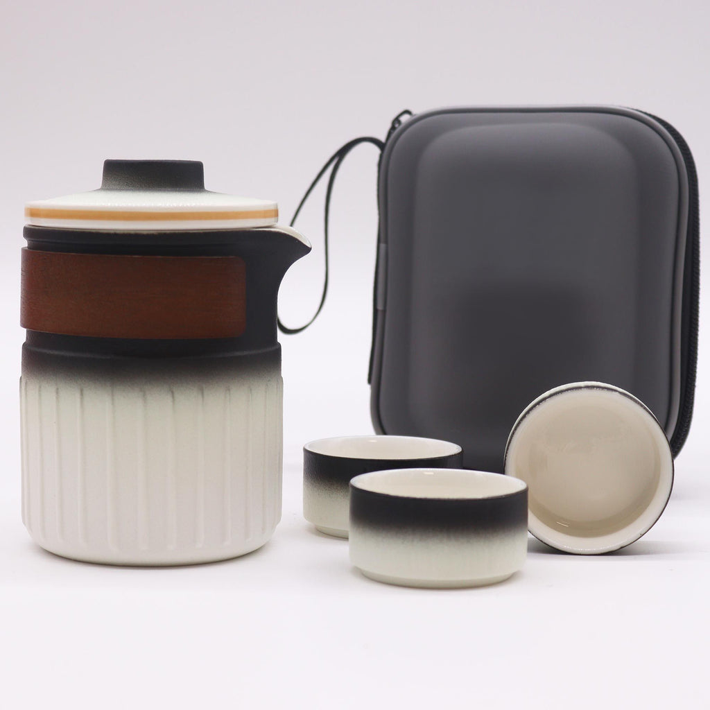 The Pause & Pour Set: Travel Ceramic Teapot Set - Three Friends