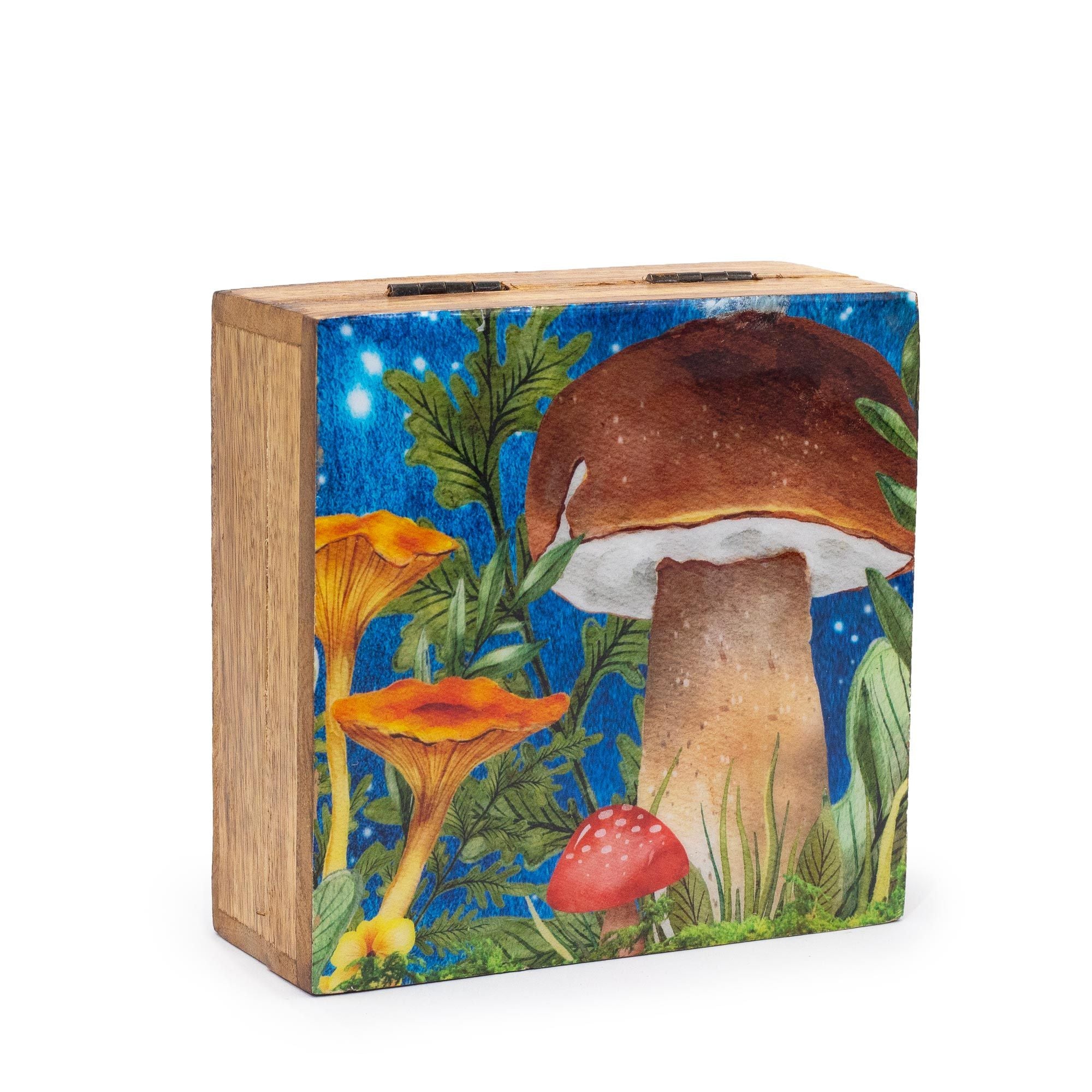 Mushroom Mango Wood Trinket Box