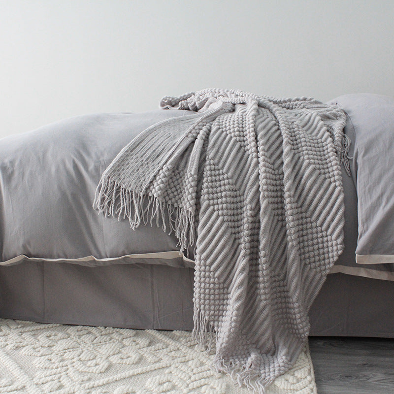 Cosy Nordic Solid Knit Blanket – Simple, Warm, Timeless