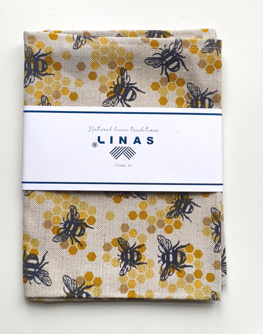 Busy Bees Large Lithuanian Linen Tea Towel