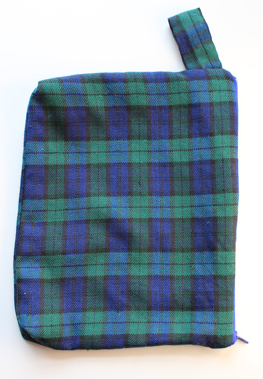 Blue & Green Tartan - Handmade 4 Pouch set