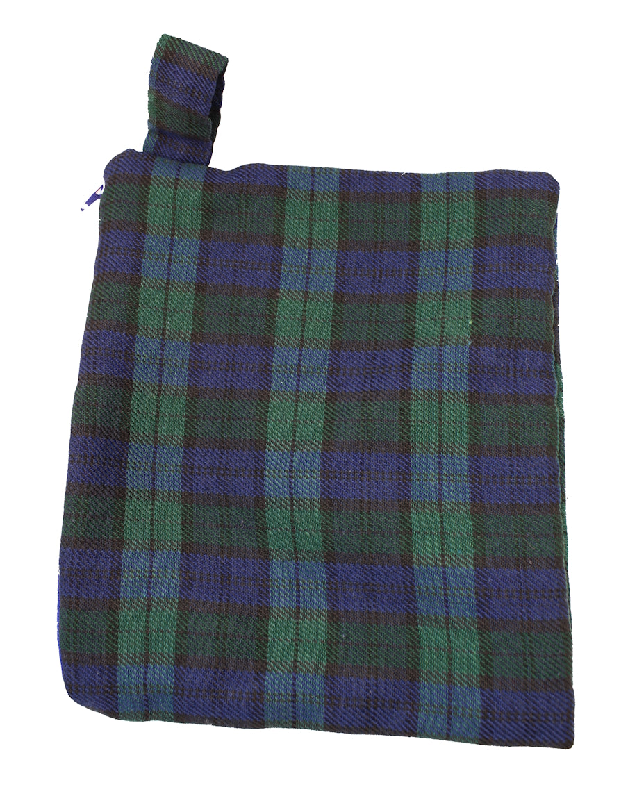 Blue & Green Tartan - Handmade 4 Pouch set