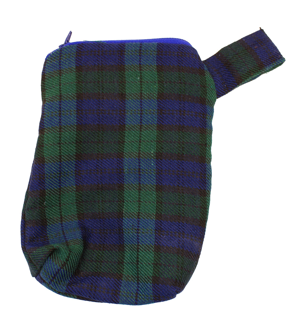 Blue & Green Tartan - Handmade 4 Pouch set