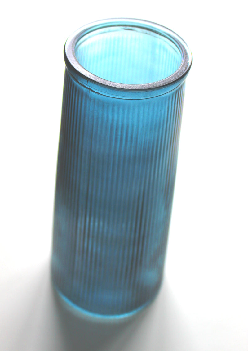 Tall Glass Vase - Ocean Blue