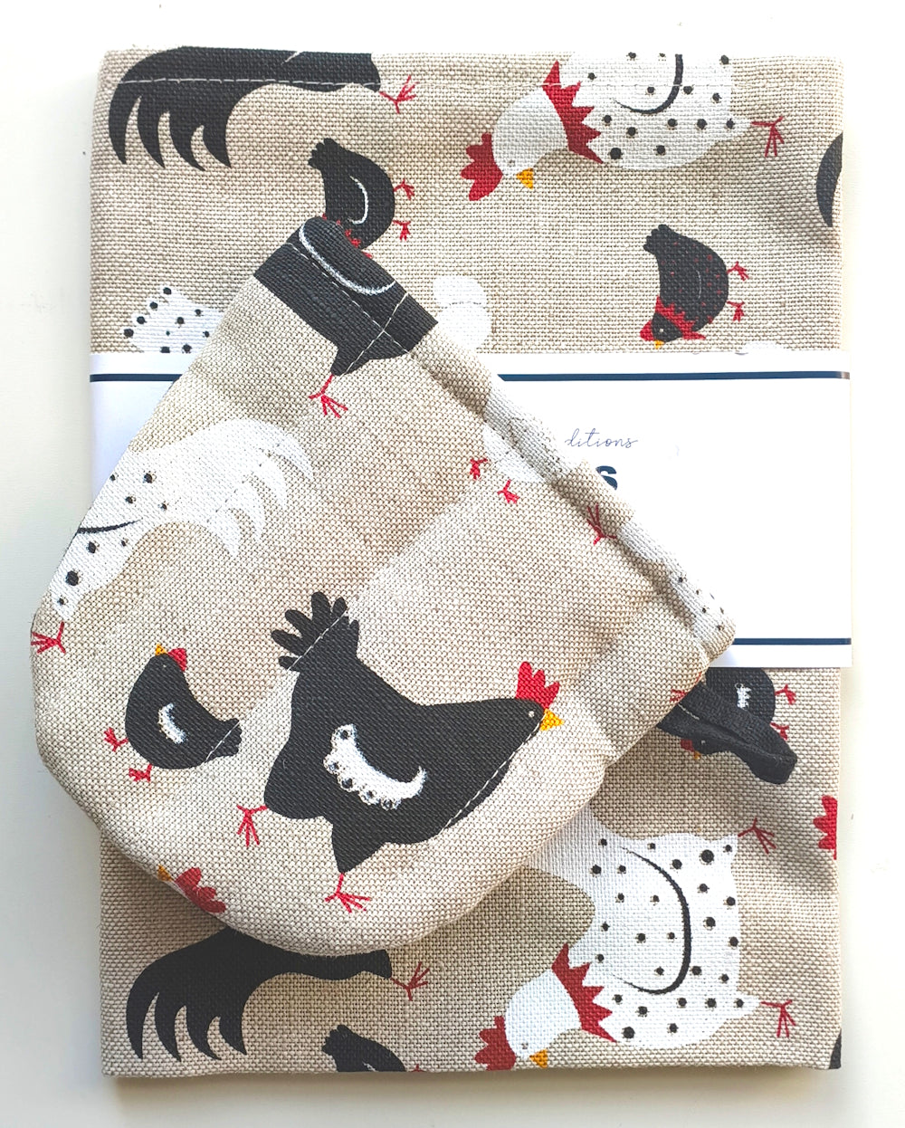Chicken Tea towel & Mitt Set