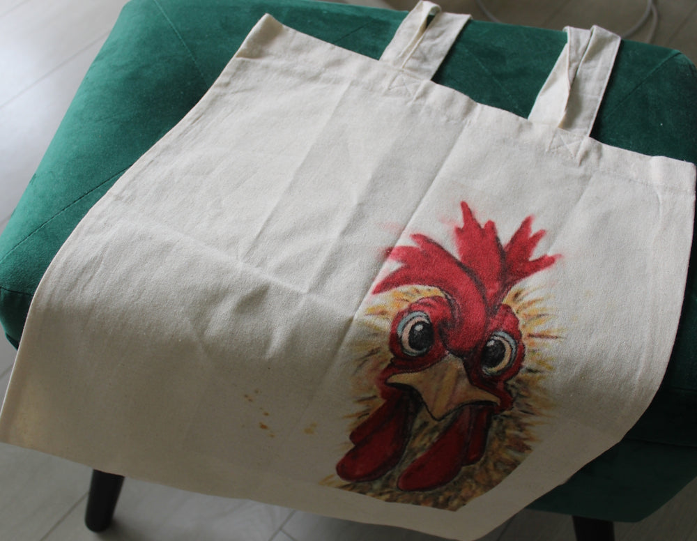 Crazy Chicken Tote Bag