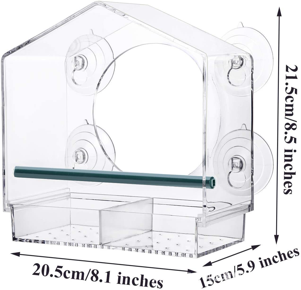 Clear View Window Bird Feeder - Watch Nature Up Close