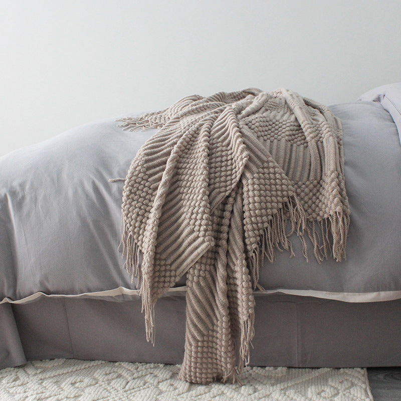 Cosy Nordic Solid Knit Blanket – Simple, Warm, Timeless
