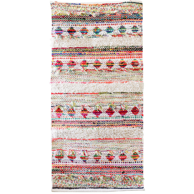 Handwoven Cotton Rug - Cosy and Simple Style