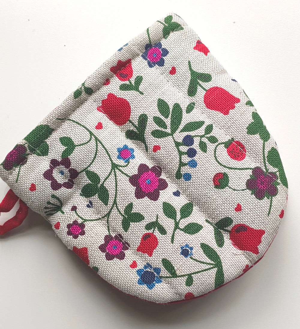 Floral Folk Art Tea towel & Mitt Set