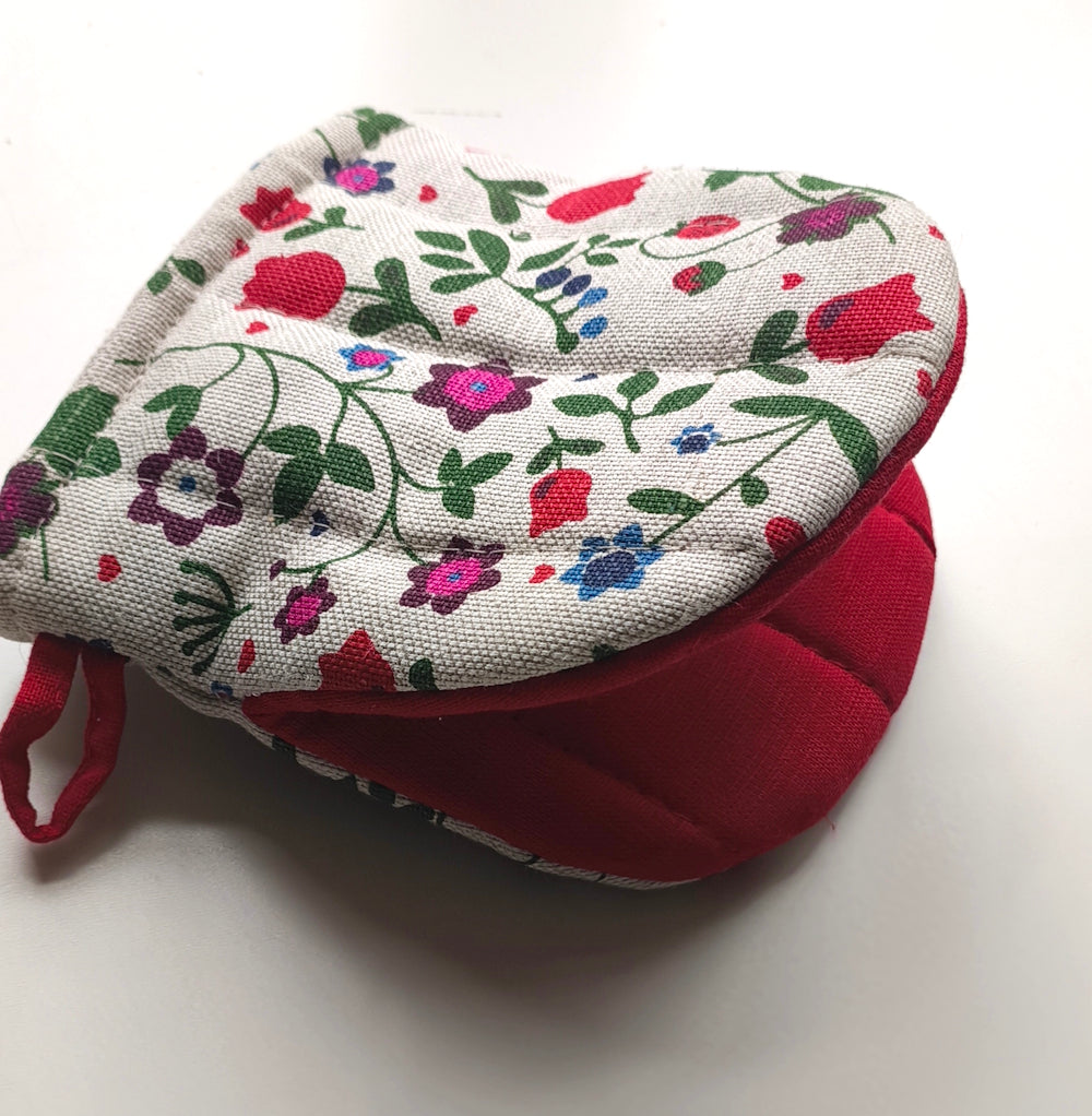 Floral Folk Art Tea towel & Mitt Set