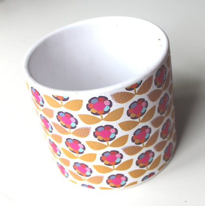 Geometric Flowers - Ceramic Plant Pot