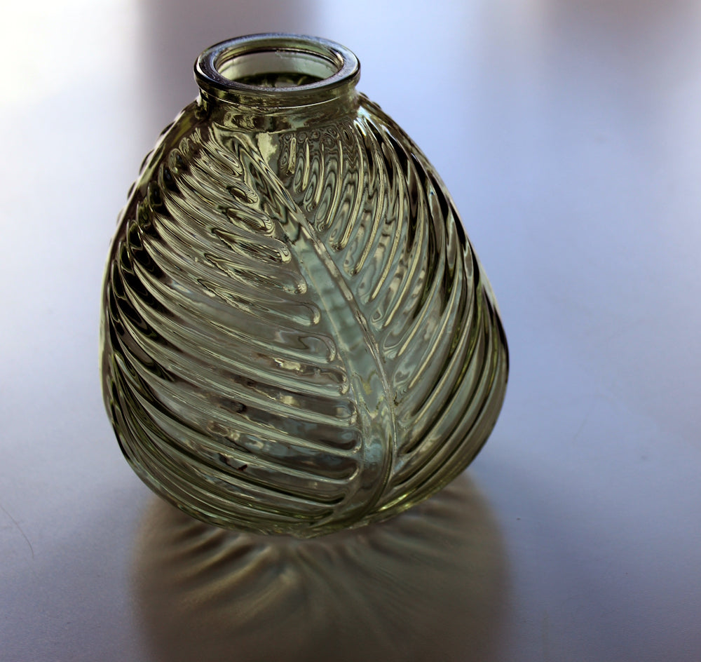 Glass Bulb Vase - Forest Green