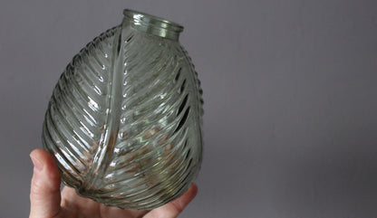 Glass Bulb Vase - Forest Green