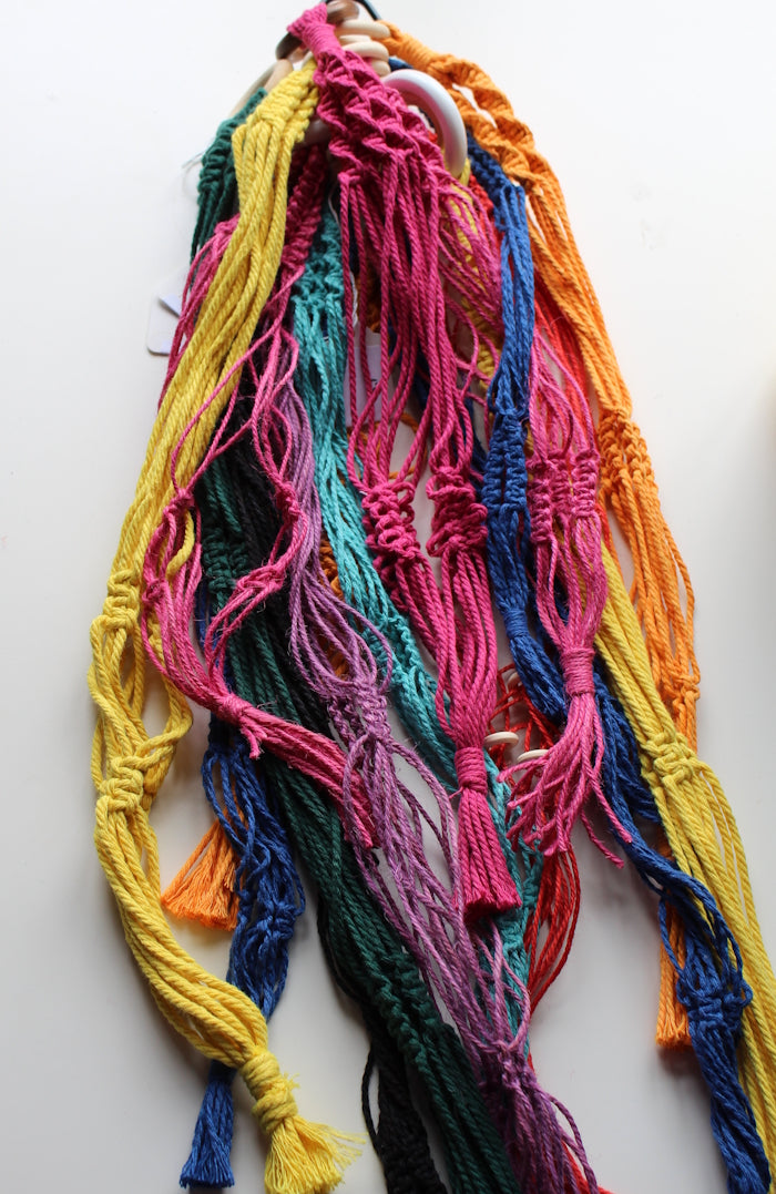 Macrame Pot Hangers -  Lilac