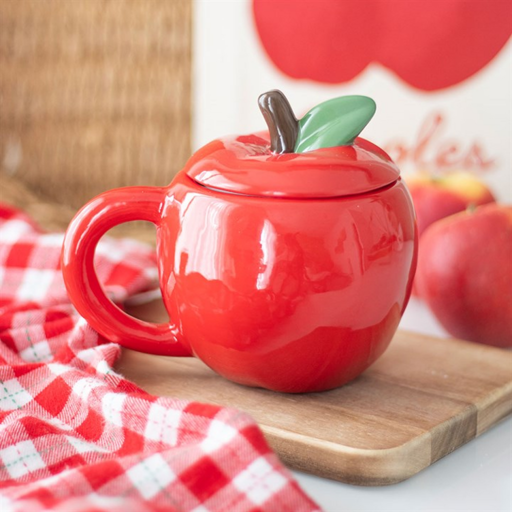 Apple‑Shaped Lidded Mug 🍎