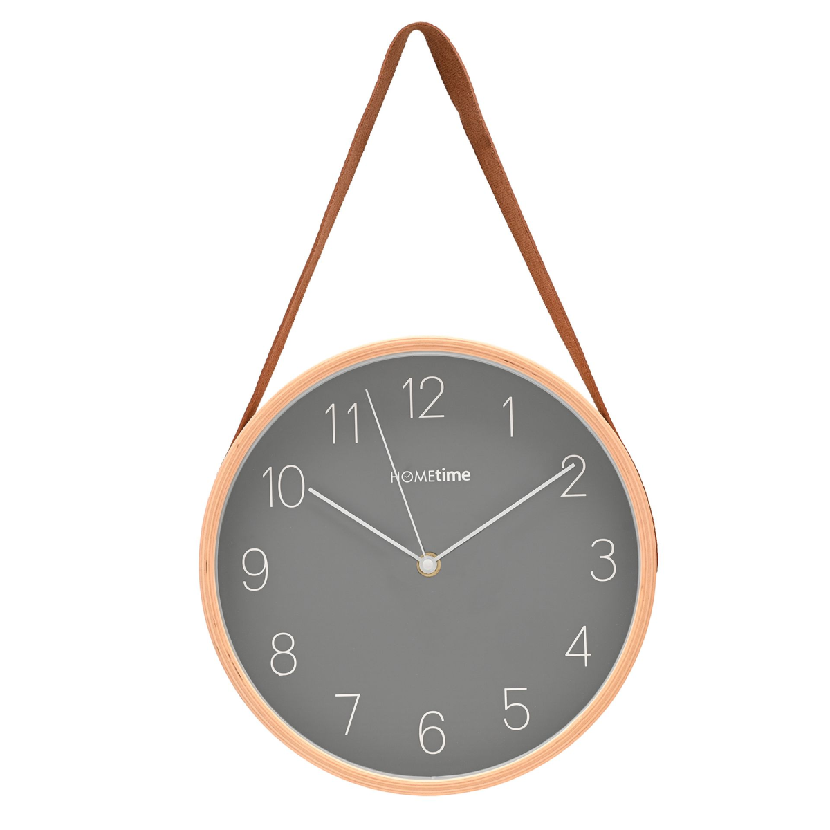 Hometime Wooden Wall Clock with Hanging Belt 25cm